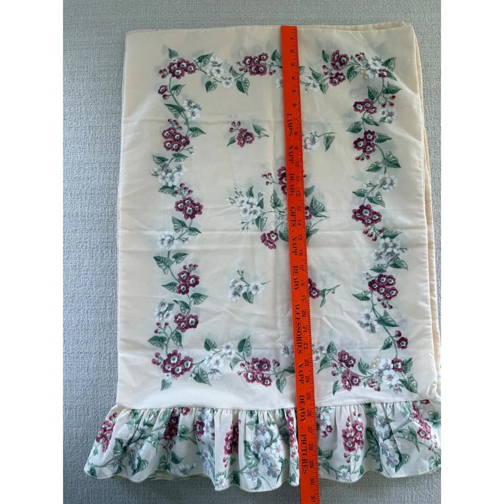 Vtg Set of 4 VTG Springmaid Spring Blossom Floral Ruffle Standard Pillowcases